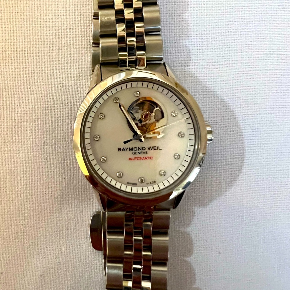 Raymond Weil Silver watch with diamonds